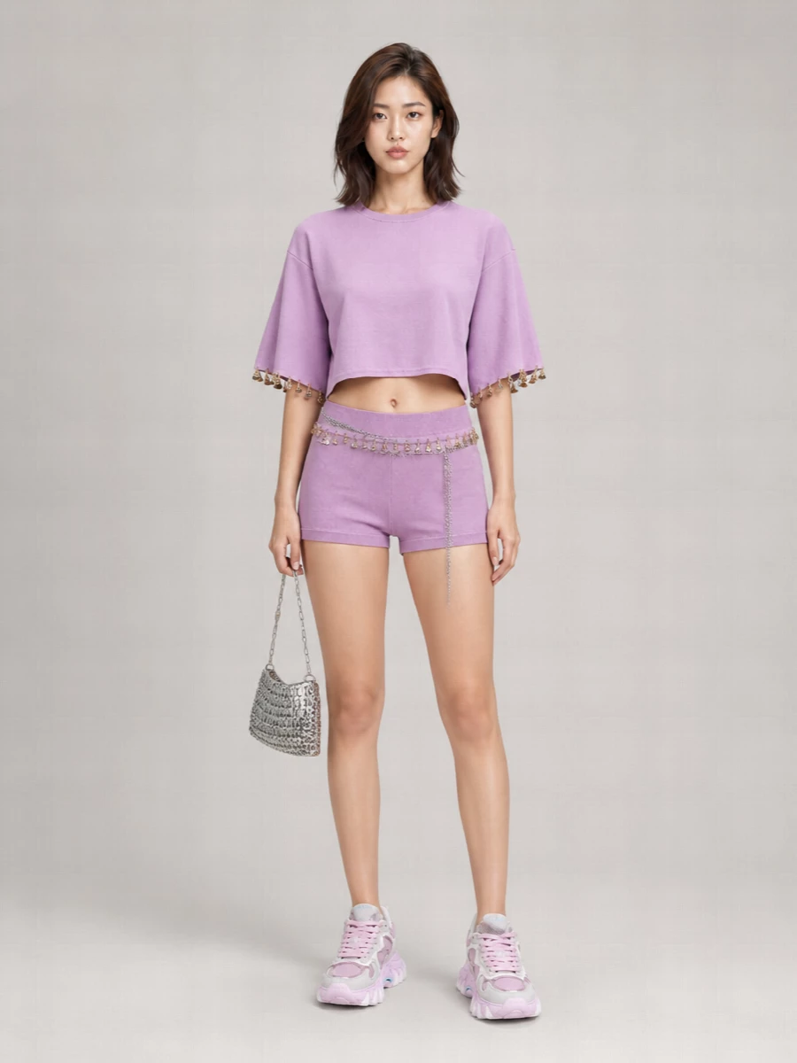 Paco Rabanne Silk Knit Mini Shorts