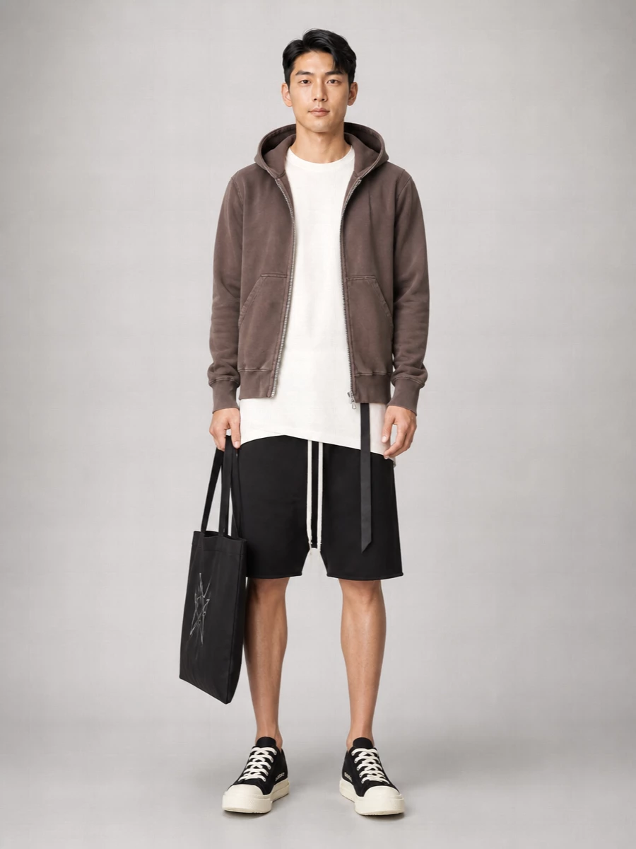 Rick Owens Drkshdw Cotton Hooded Jacket