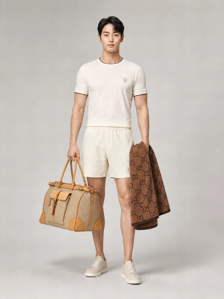 Brunello Cucinelli Logo Swimming Trunks