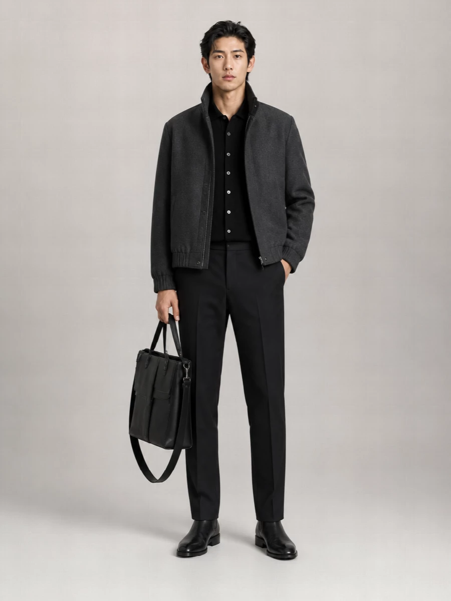Lardini Wool Single Breasted Coat
