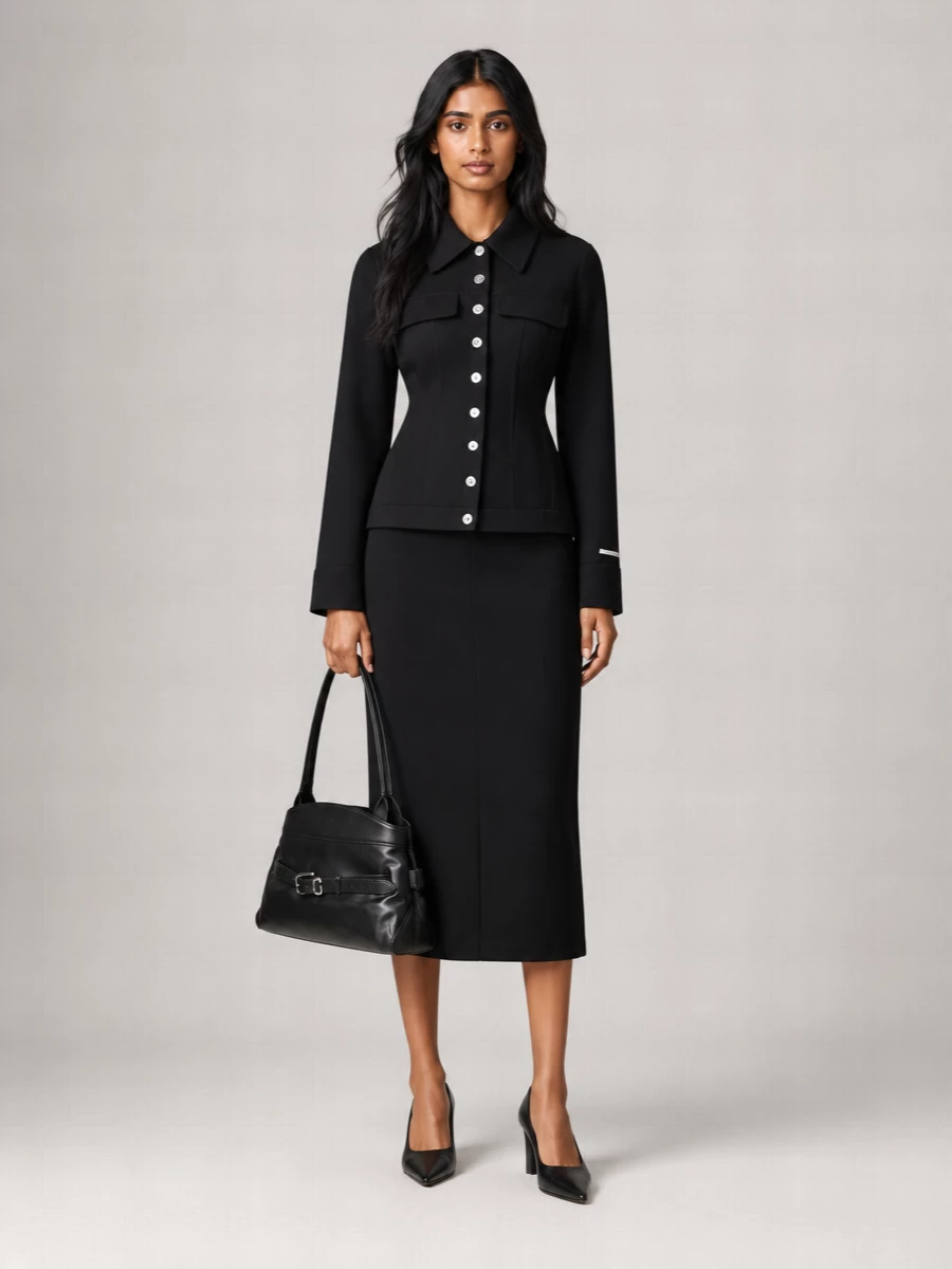Sportmax Virgin Wool Single-Breasted Coat