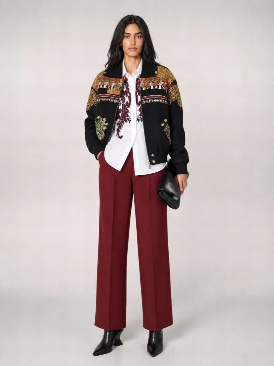 Dries Van Noten Embellished Oversized Bomber Jacket
