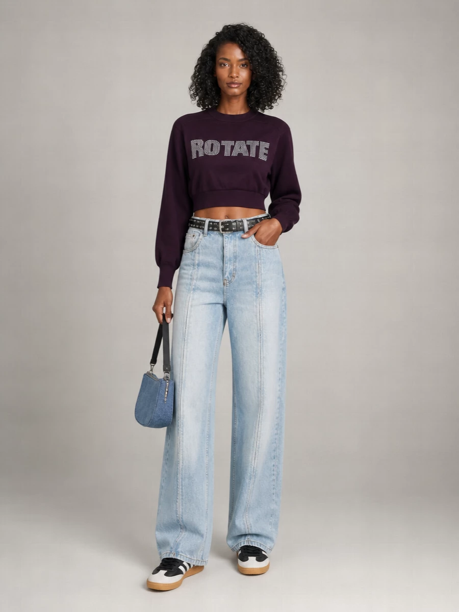 Rotate wide-leg trousers