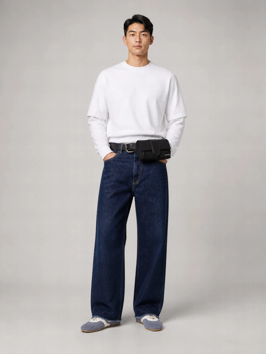 Darkpark Cotton Wide-Leg Jeans