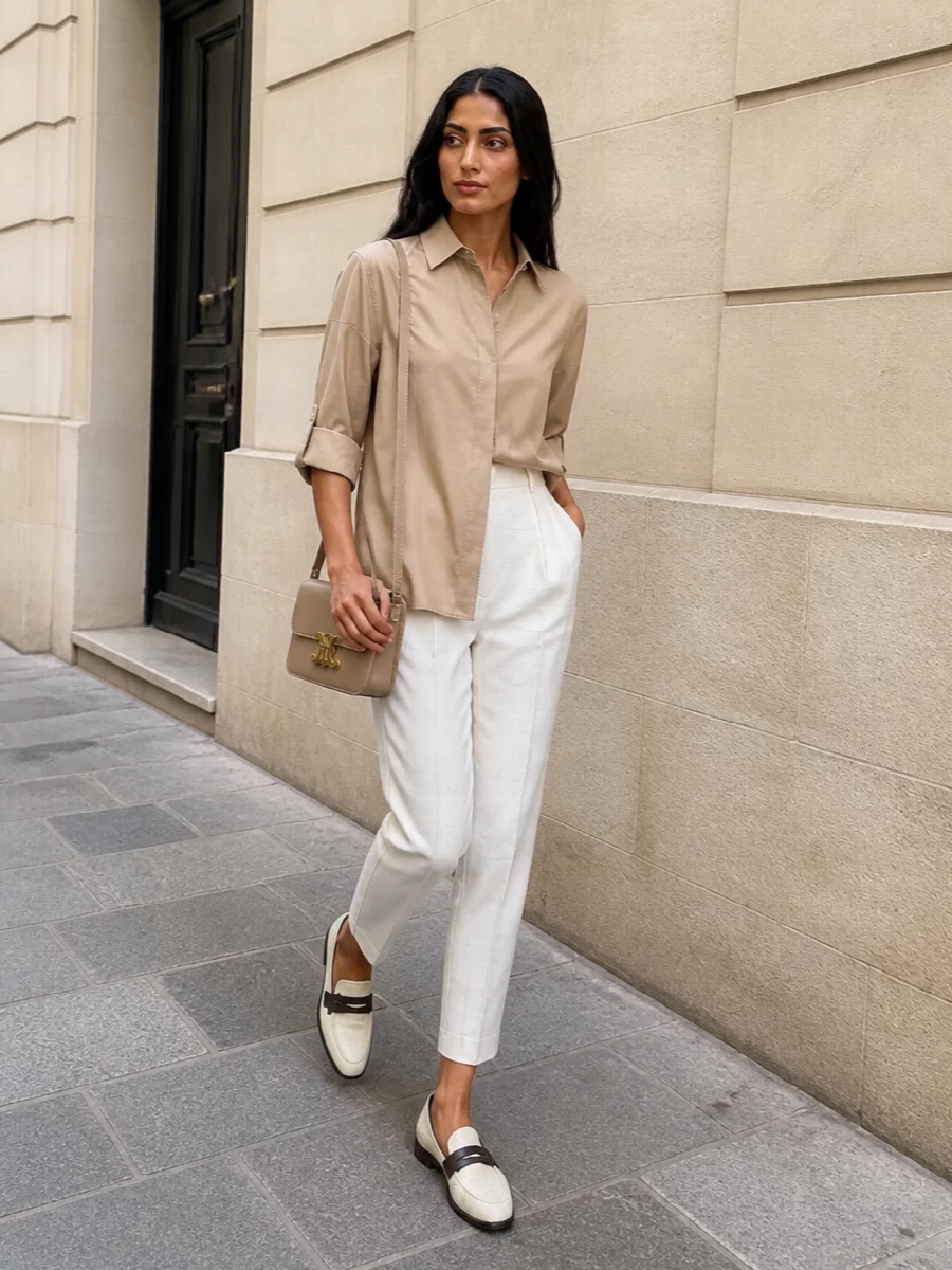 Cucinelli shirt tapered trousers quiet luxury