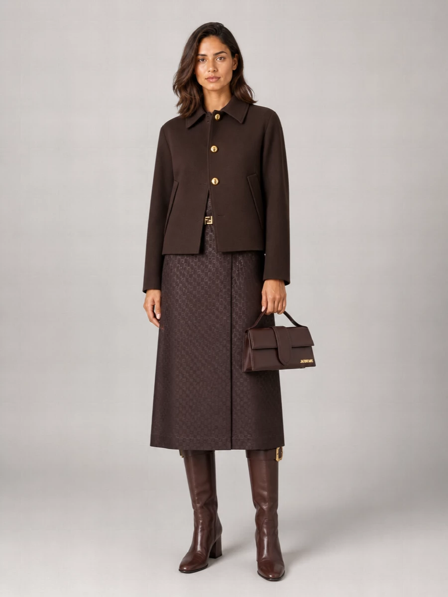 Ami Paris Virgin Wool Fitted Jacket