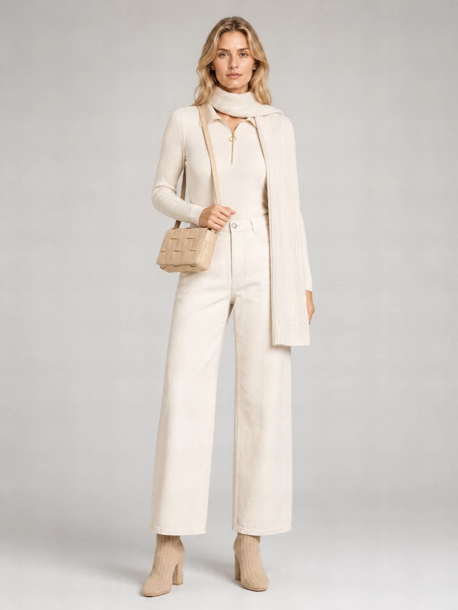 Forte Forte Wool Cashmere Ribbed Half Zip Sweatshirt