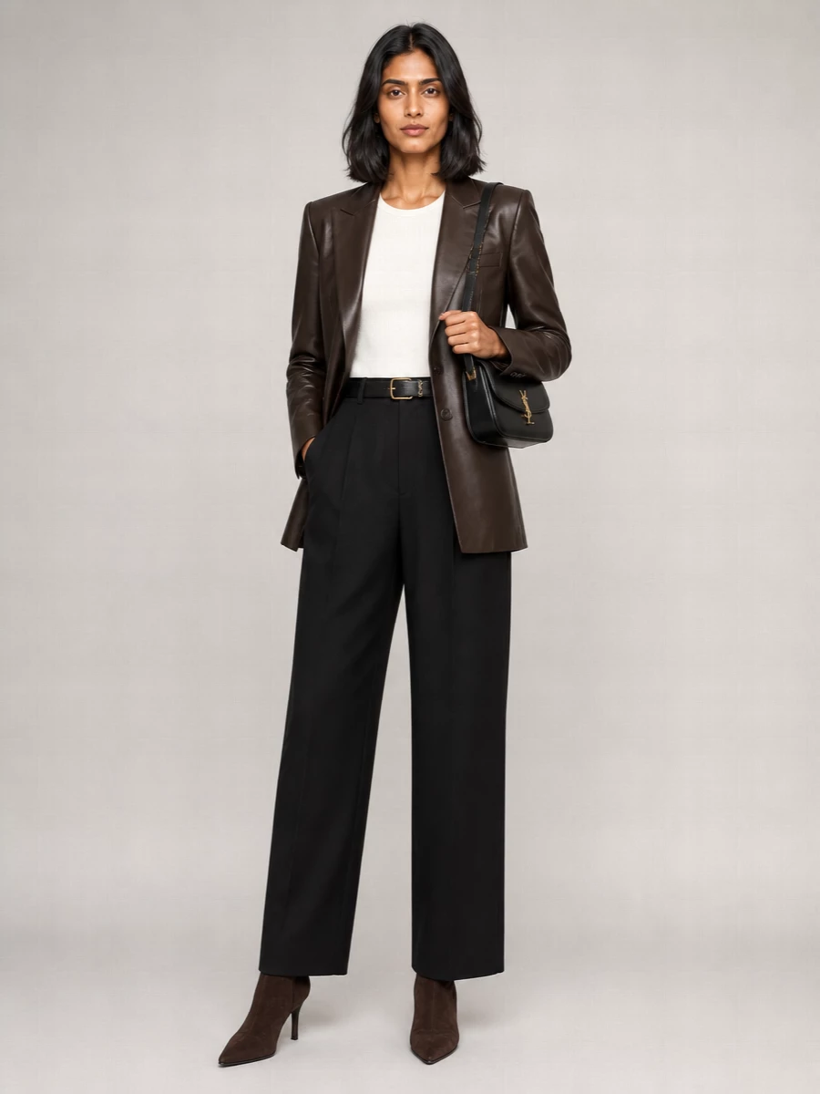 Saint Laurent lamb leather blazer