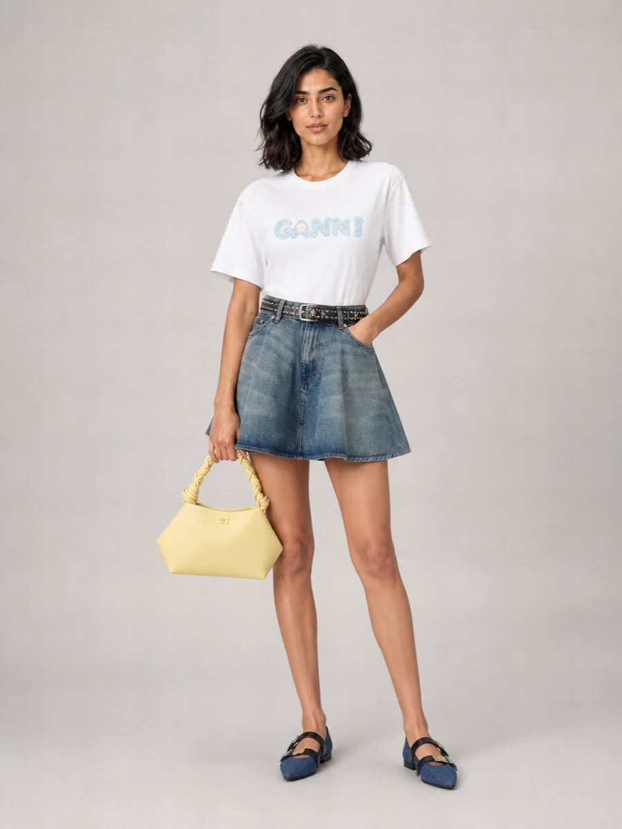 Ganni Bou Small Leather Shoulder Bag