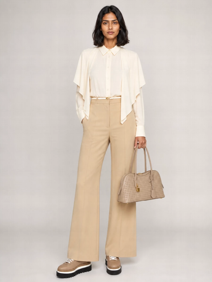 Stella Mccartney Flared Wide-Leg Trousers