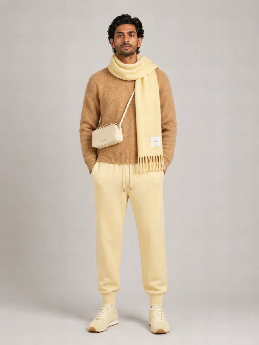 Ami Paris Merino Wool Relaxed-Fit Joggers