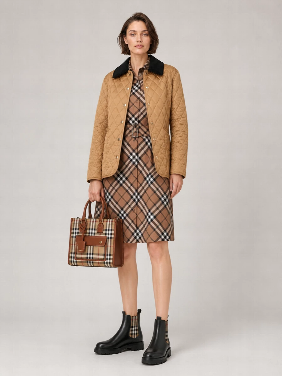 Burberry Quilted Single Breasted Jacket
