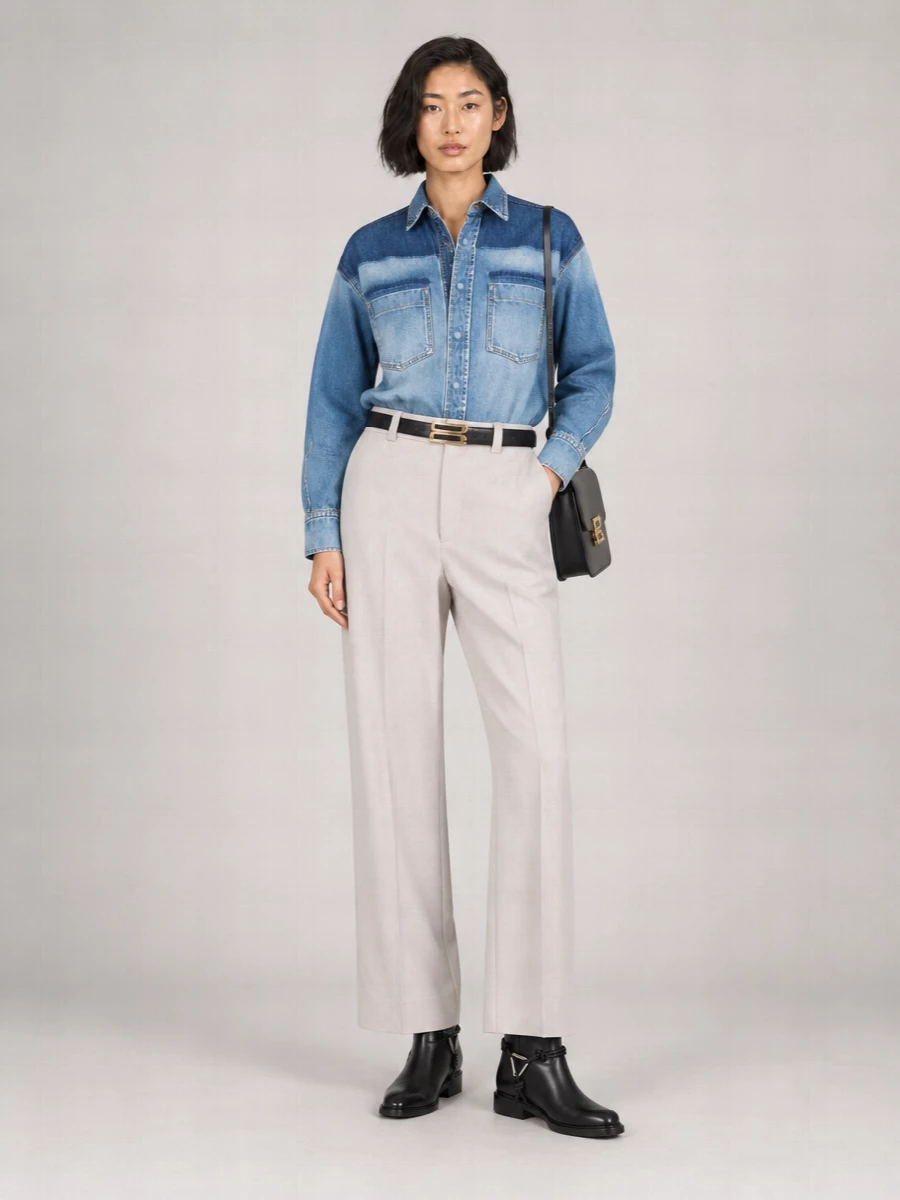 Victoria Beckham Denim Oversized Shirt
