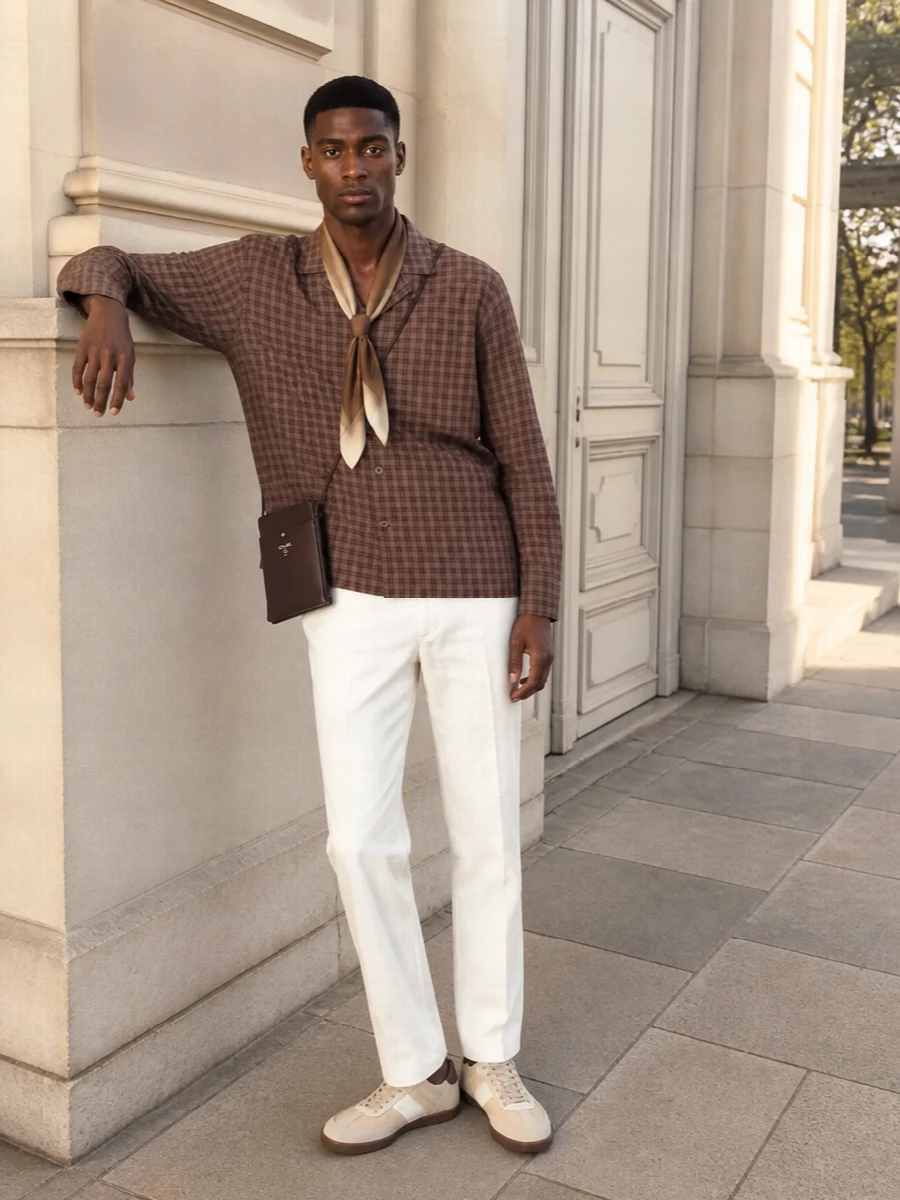 Tekla pajama shirt pt torino off white trousers