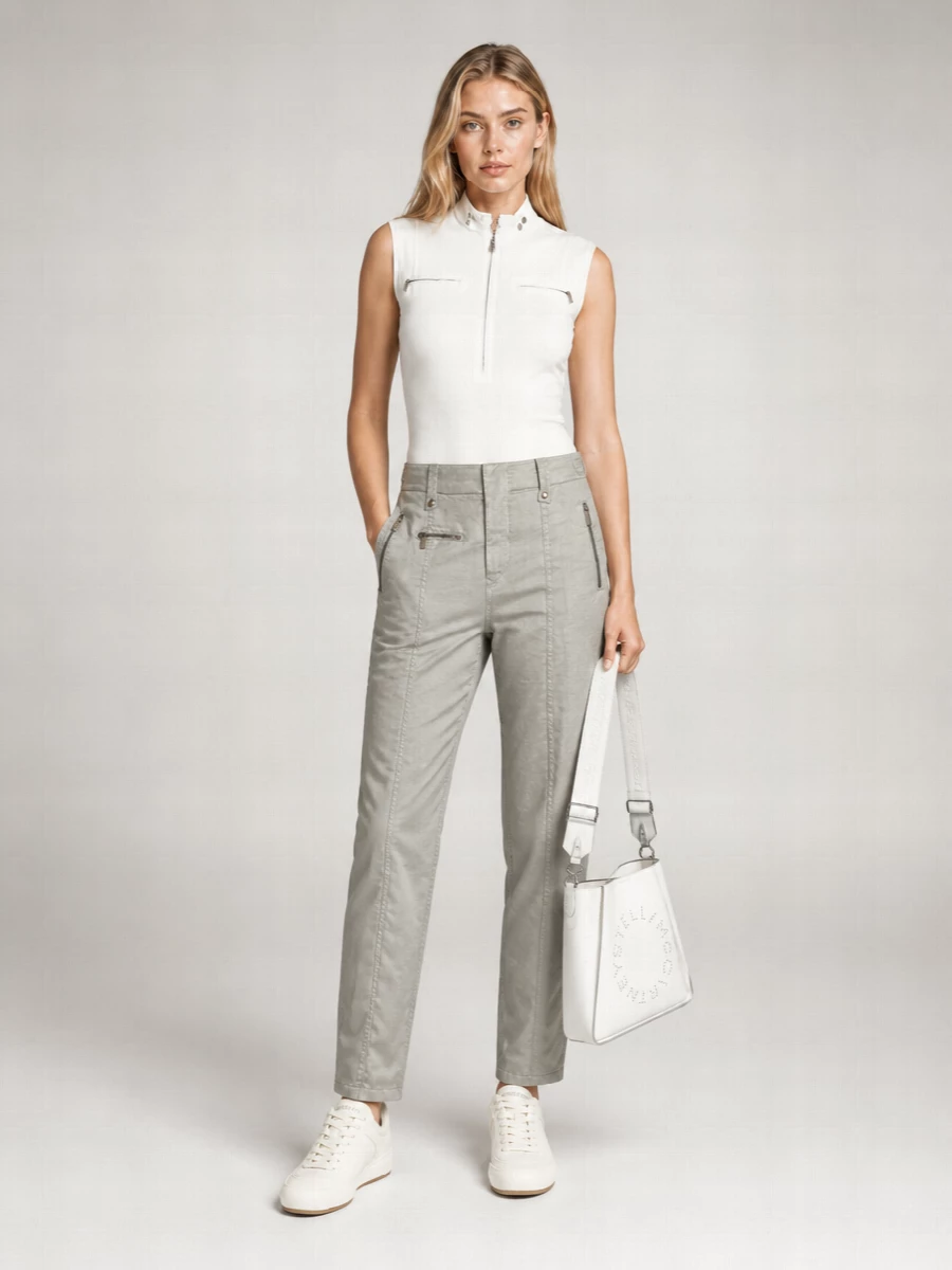 Burberry Cotton High Neck Sleeveless Knitted Top