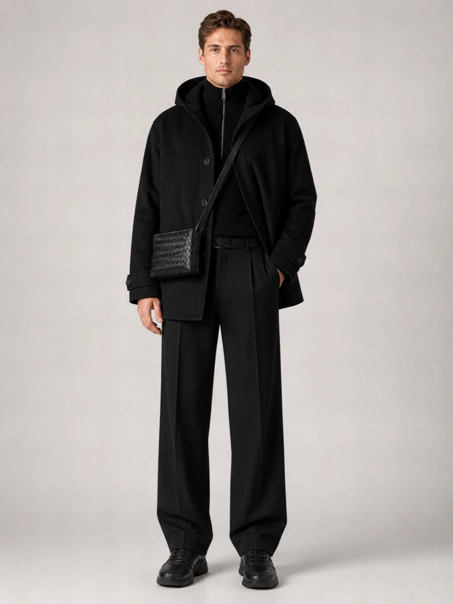 Prada Shearling Hooded Bomber Jacket