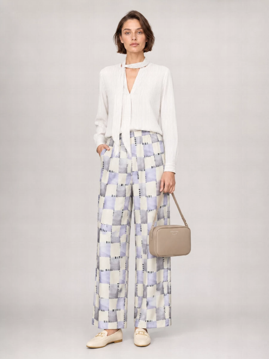Emporio Armani Printed Wide-Leg Trousers
