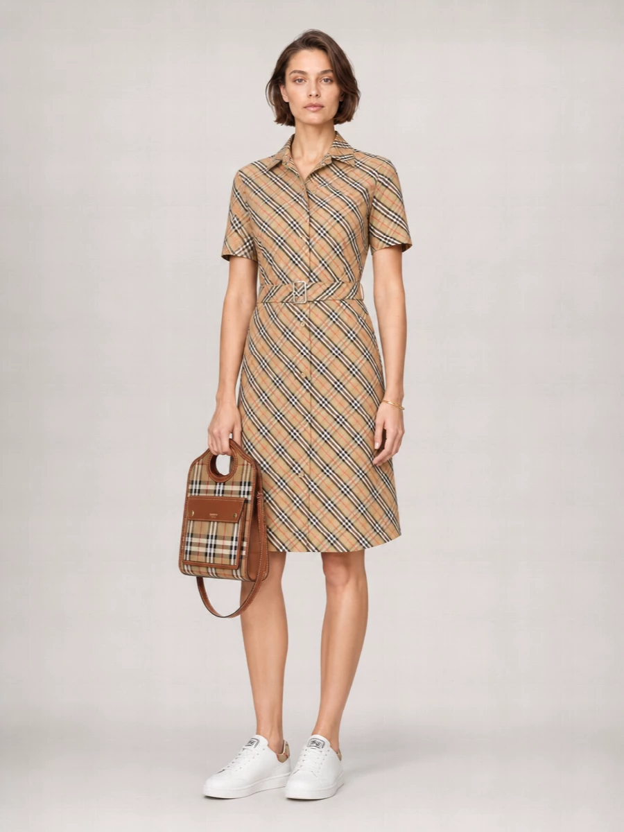 Burberry Cotton Knee-Length Shirtdress