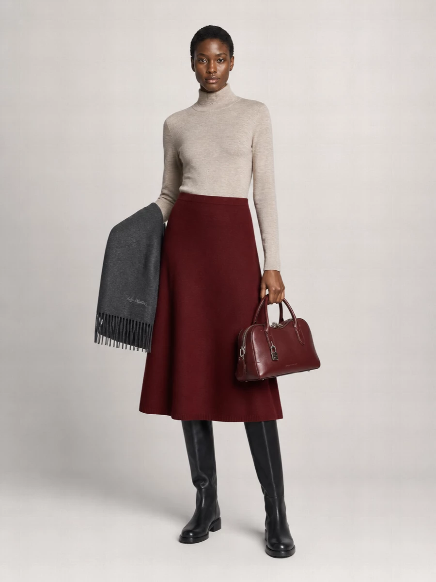 Max Mara Cashmere A-Line Skirt