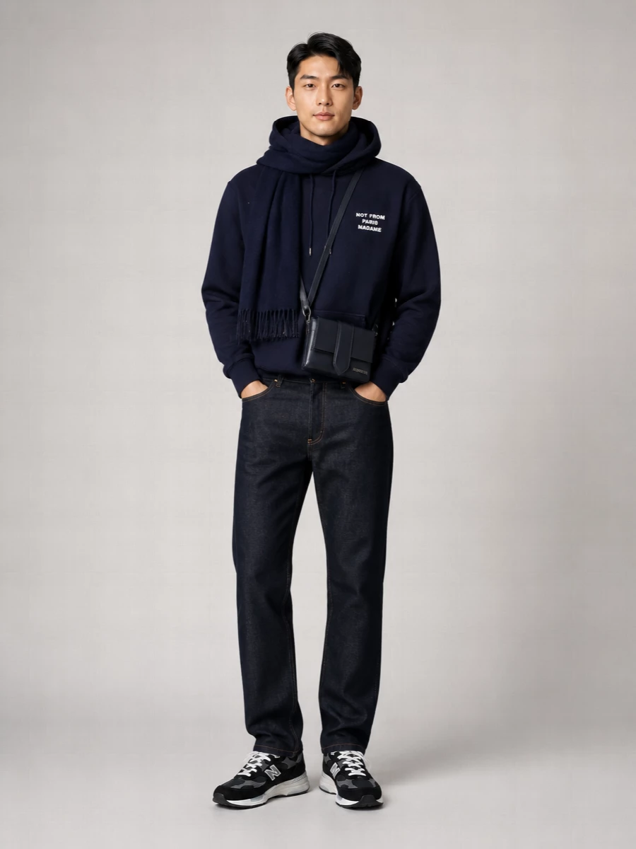 Drôle De Monsieur Cotton Slogan Print Hoodie
