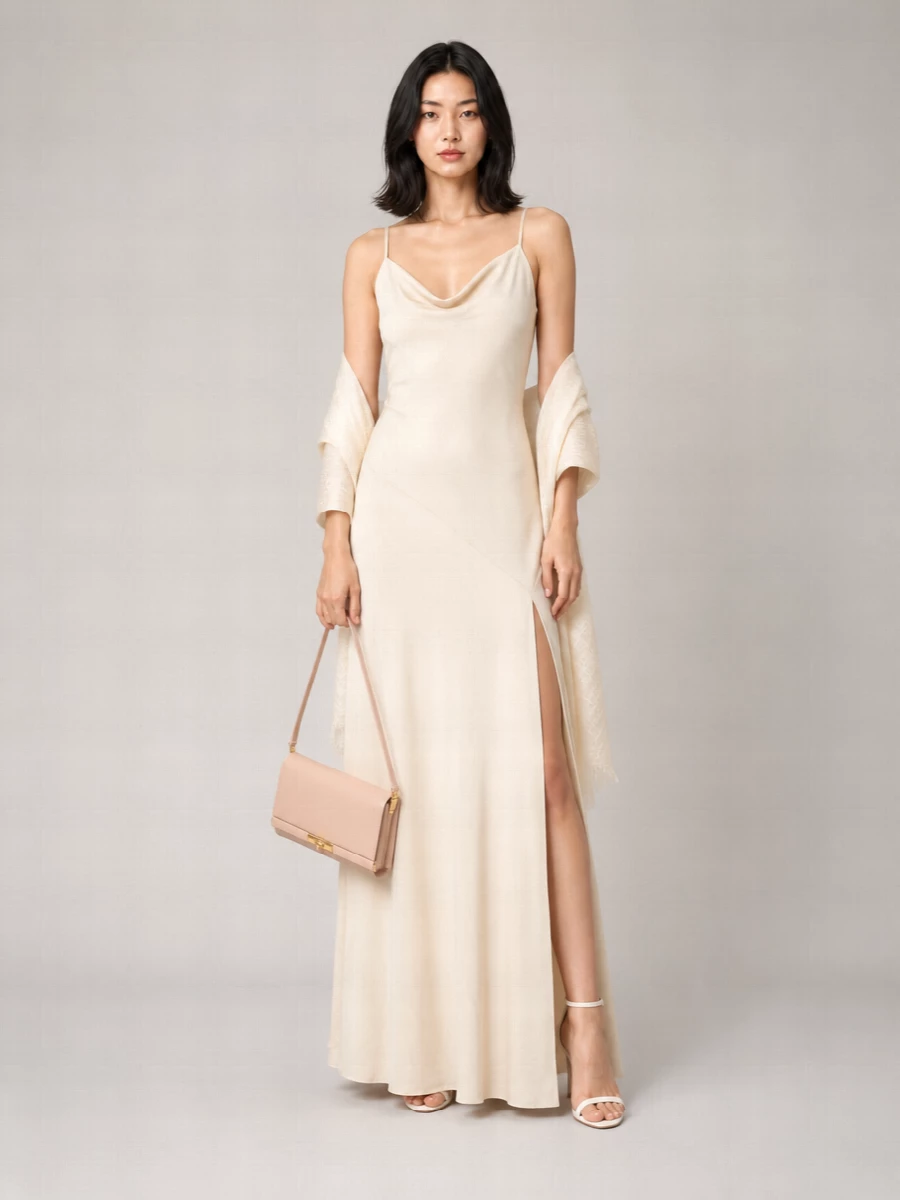 Isabel Marant Silk Blend Cutout Maxi Slip Dress