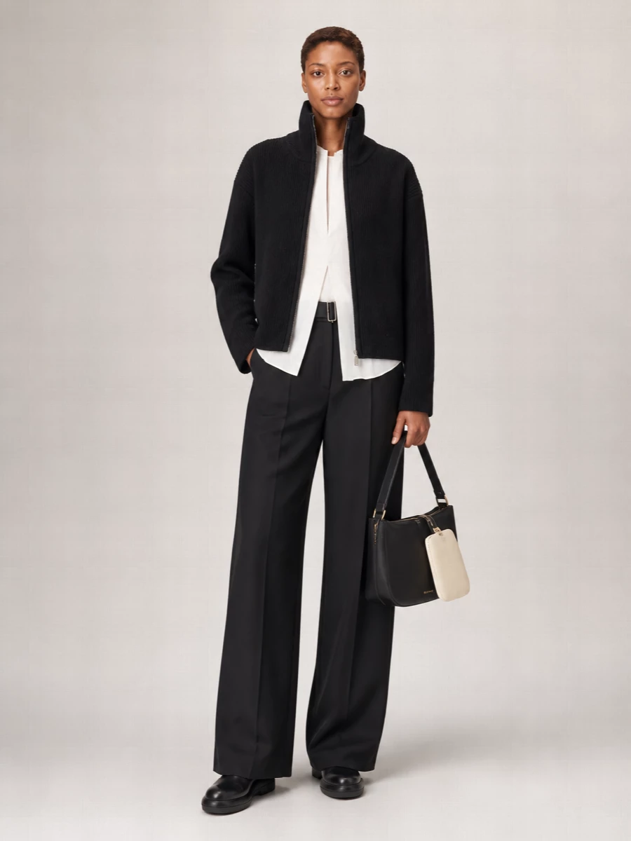 Studio Nicholson merino wool zip cardigan