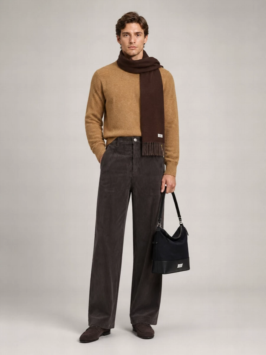 Ami Paris Corduroy Wide-Leg Trousers