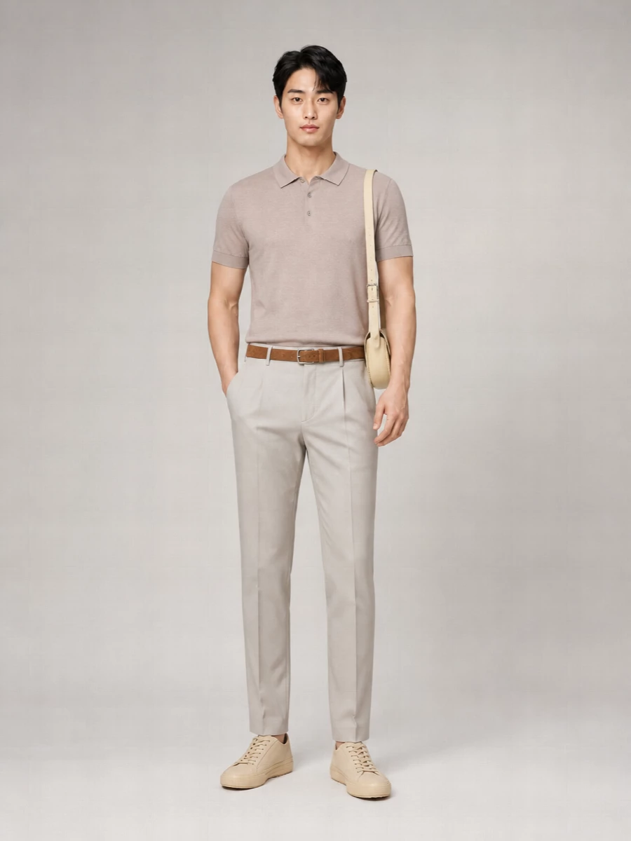 Lardini Knitted Short Sleeve Polo Shirt