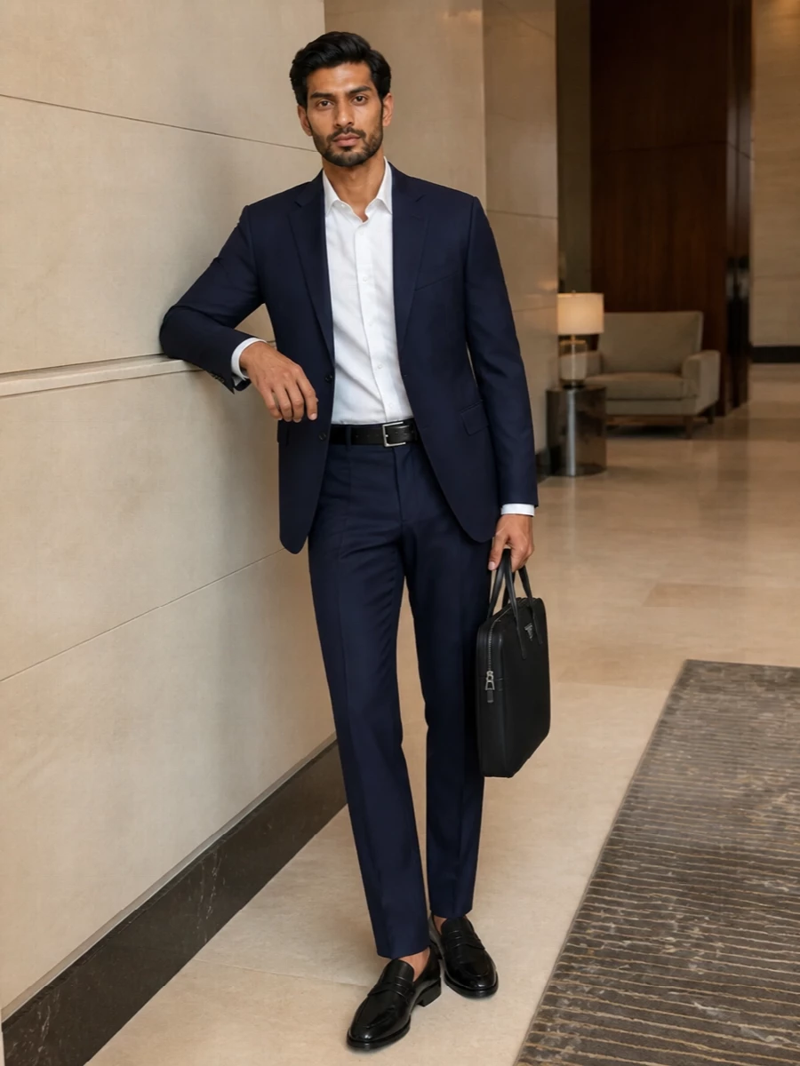 Paul smith navy suit tods loafers prada bag
