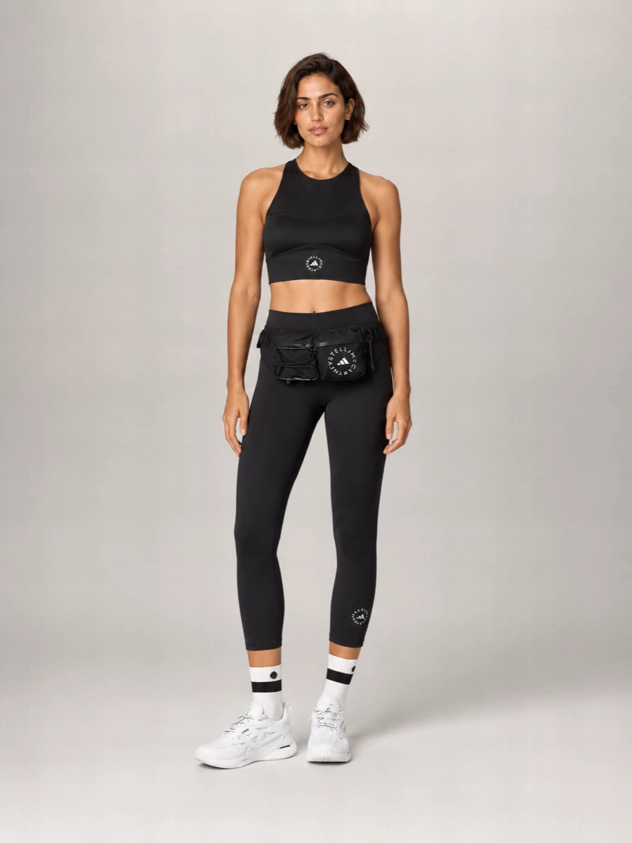 Adidas By Stella Mccartney Logo Halterneck Bralette Top