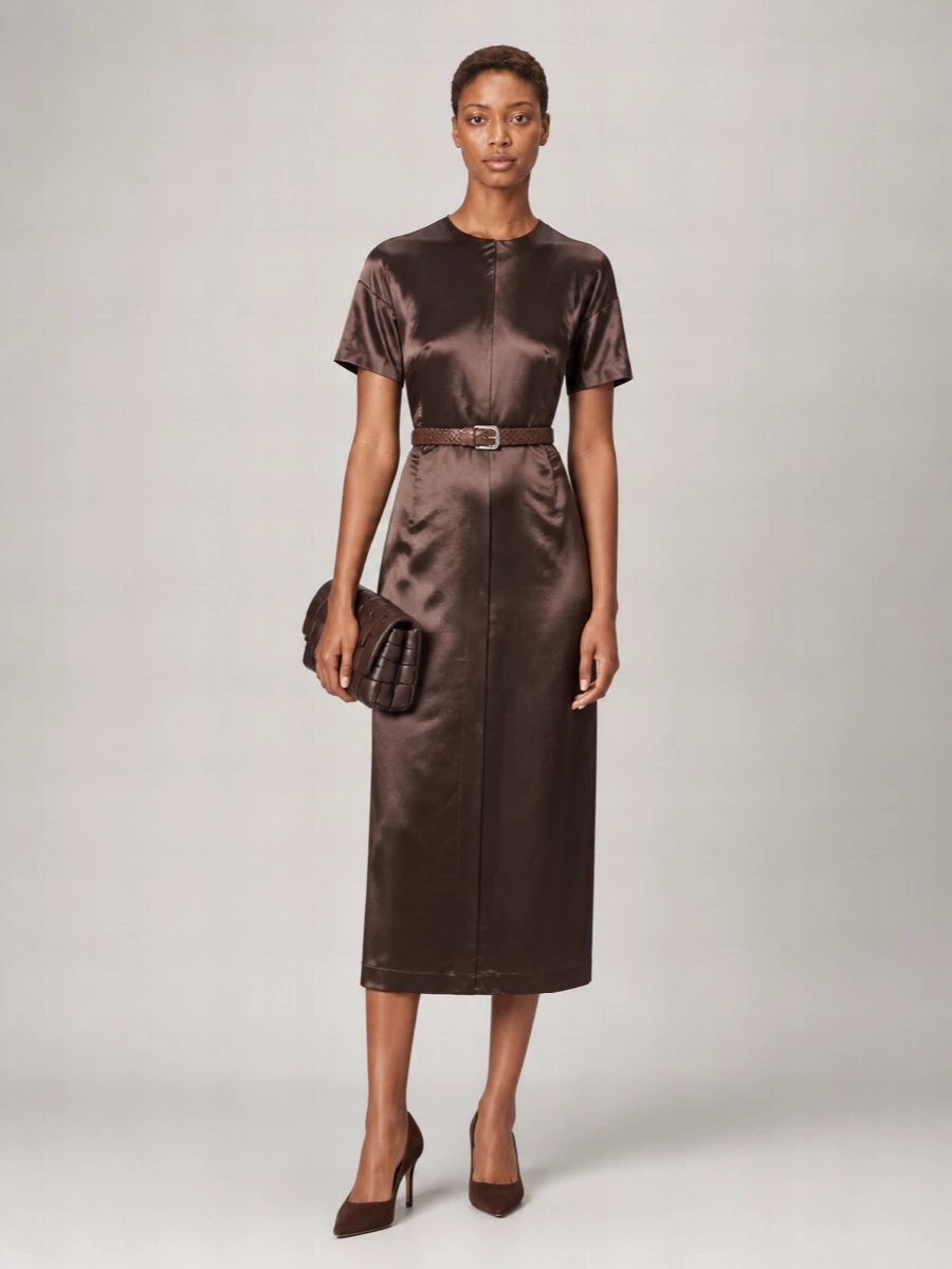 Loulou Studio Linen Silk Midi Dress