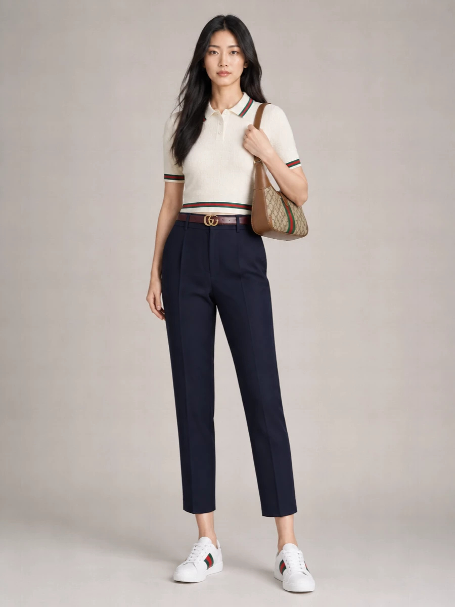 Gucci Leather Thin Belt