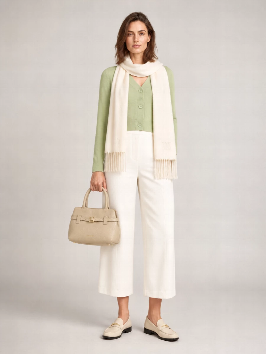Weekend Max Mara Silk Cashmere Cropped Cardigan