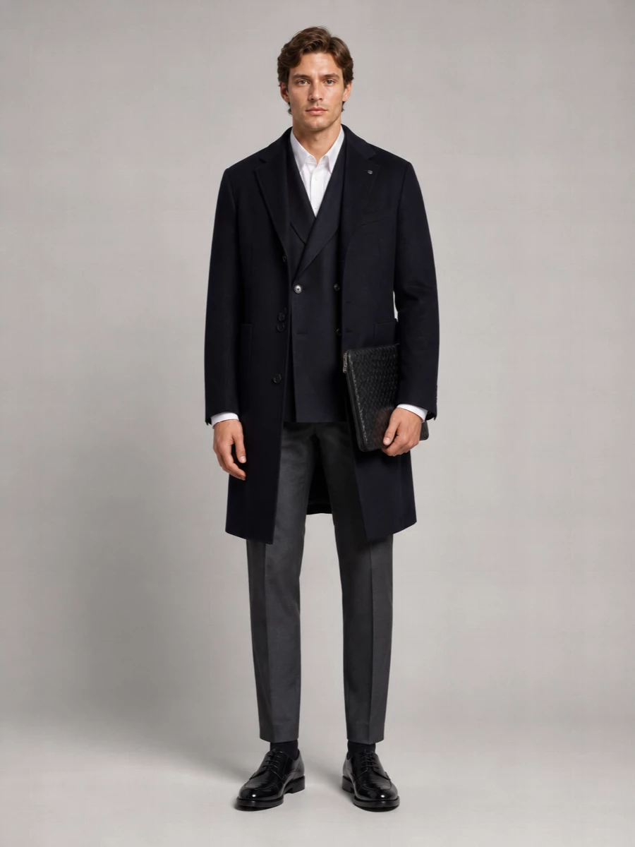 Tagliatore cashmere blend single breasted coat