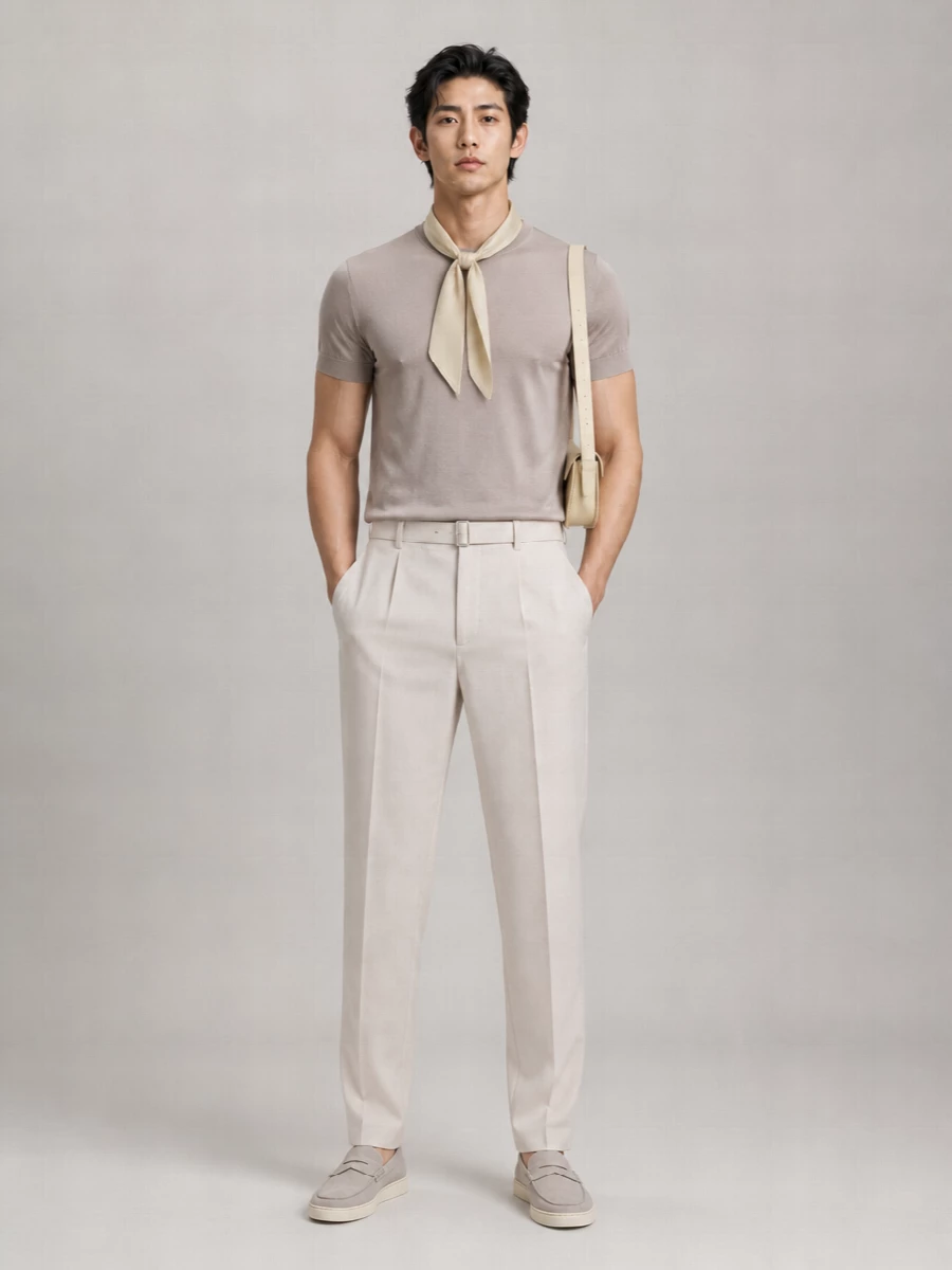 Lardini Fine-Knit Cotton Short-Sleeve Sweater