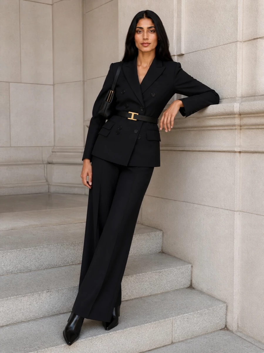 Elisabetta franchi blazer wide leg trousers