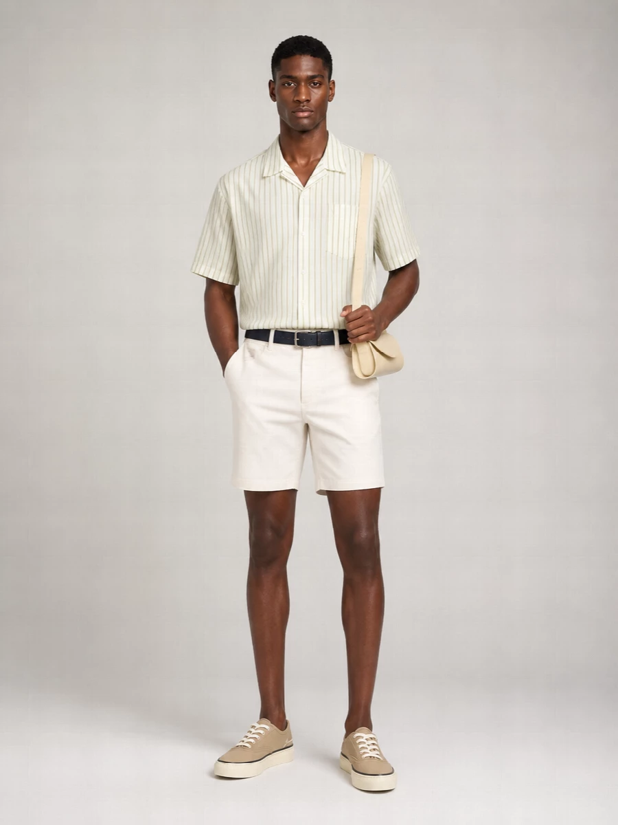Ami Paris Denim Bermuda Shorts