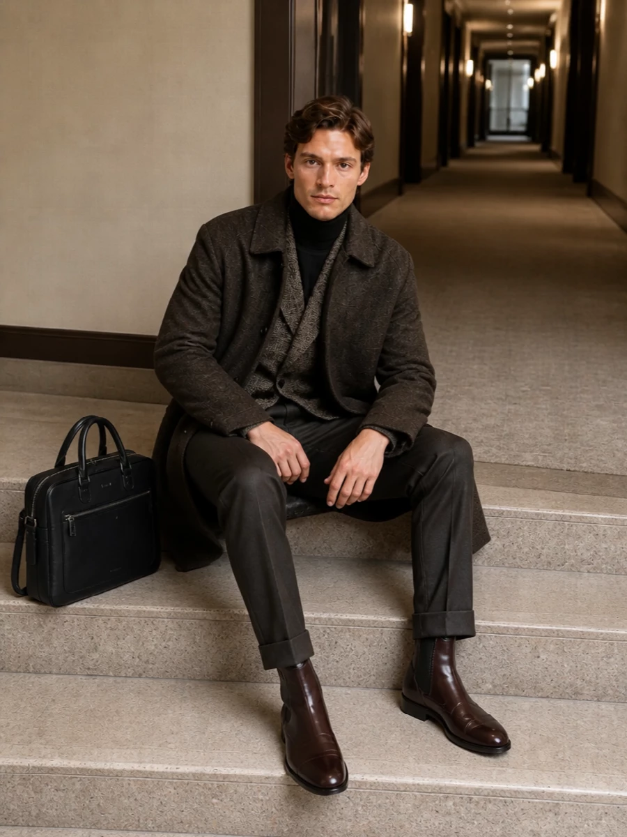 Harris wharf coat pt torino trousers boots