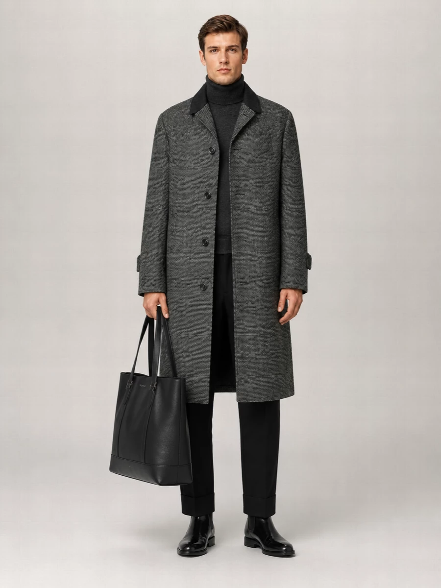 Maison Margiela Virgin Wool Single-Breasted Coat