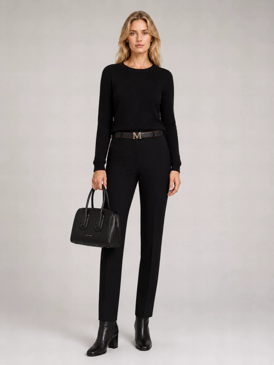 S Max Mara Cashmere Wool Crew Neck Jumper