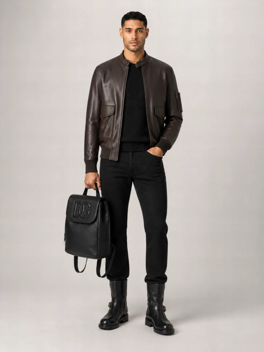 Dolce&Gabbana Lamb Leather Jacket