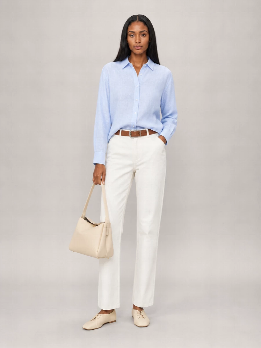 7 For All Mankind High-Rise Wide-Leg Pleated Trousers