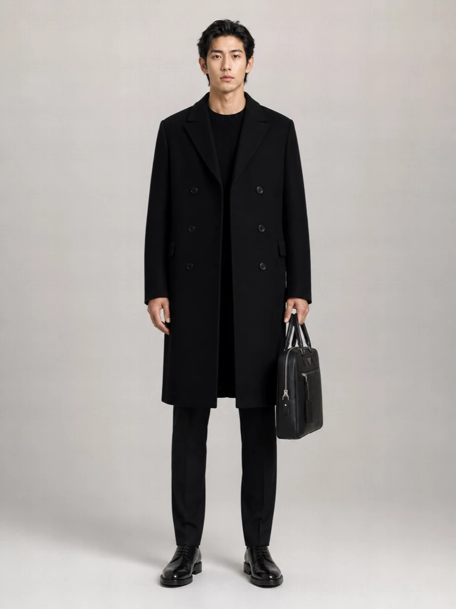 Prada Virgin Wool Single-Breasted Overcoat