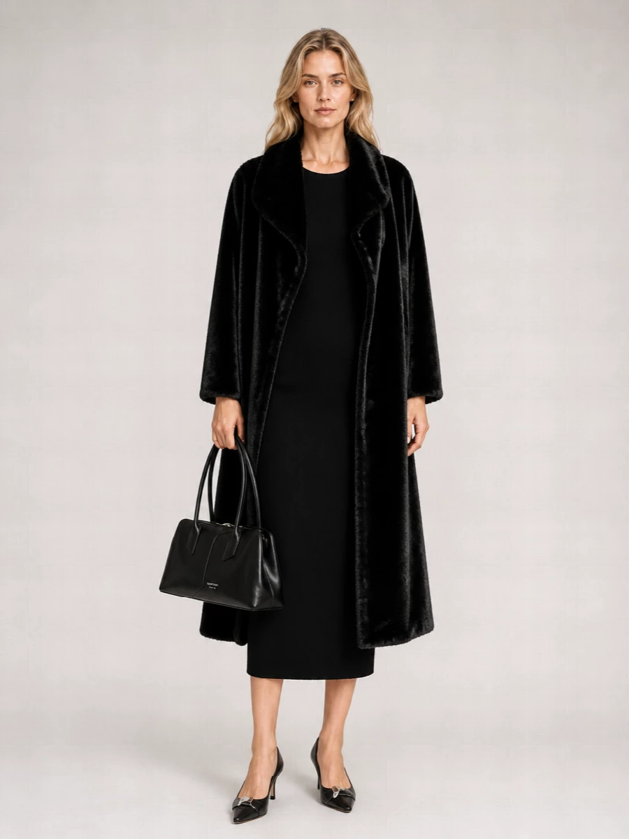 Emporio Armani faux fur funnel neck jacket