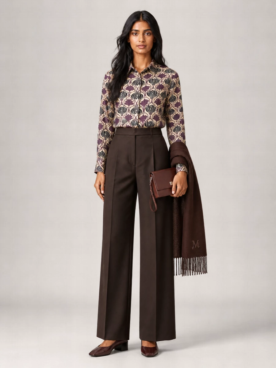 S Max Mara Reversible Printed Silk Shirt