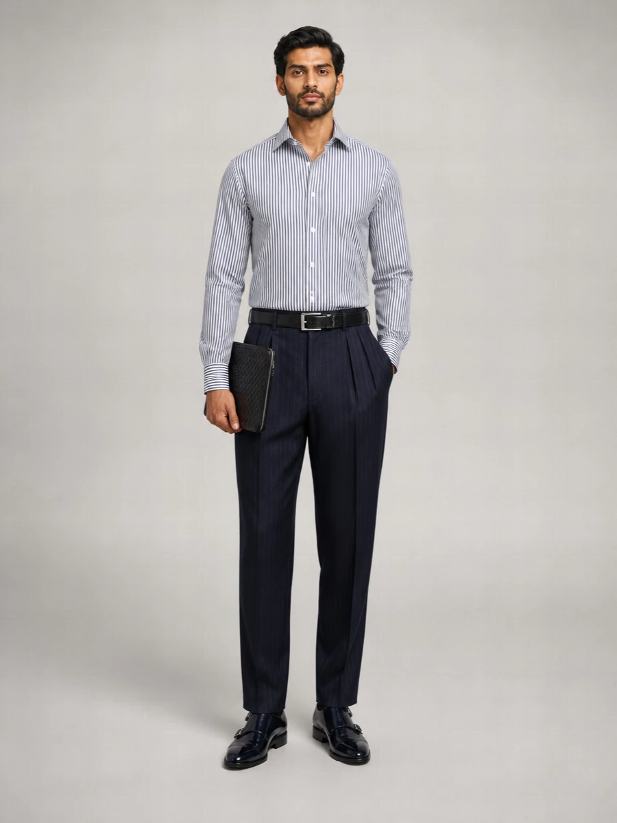 Tom Ford Silk Cotton Slim-Fit Striped Shirt