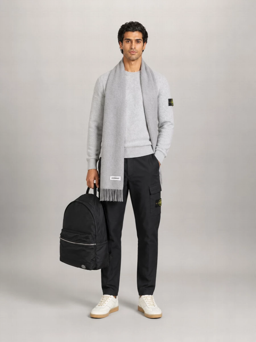 Stone Island Ribbed Wool Jumper