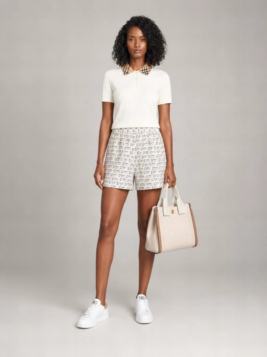 Burberry Printed Silk Shorts