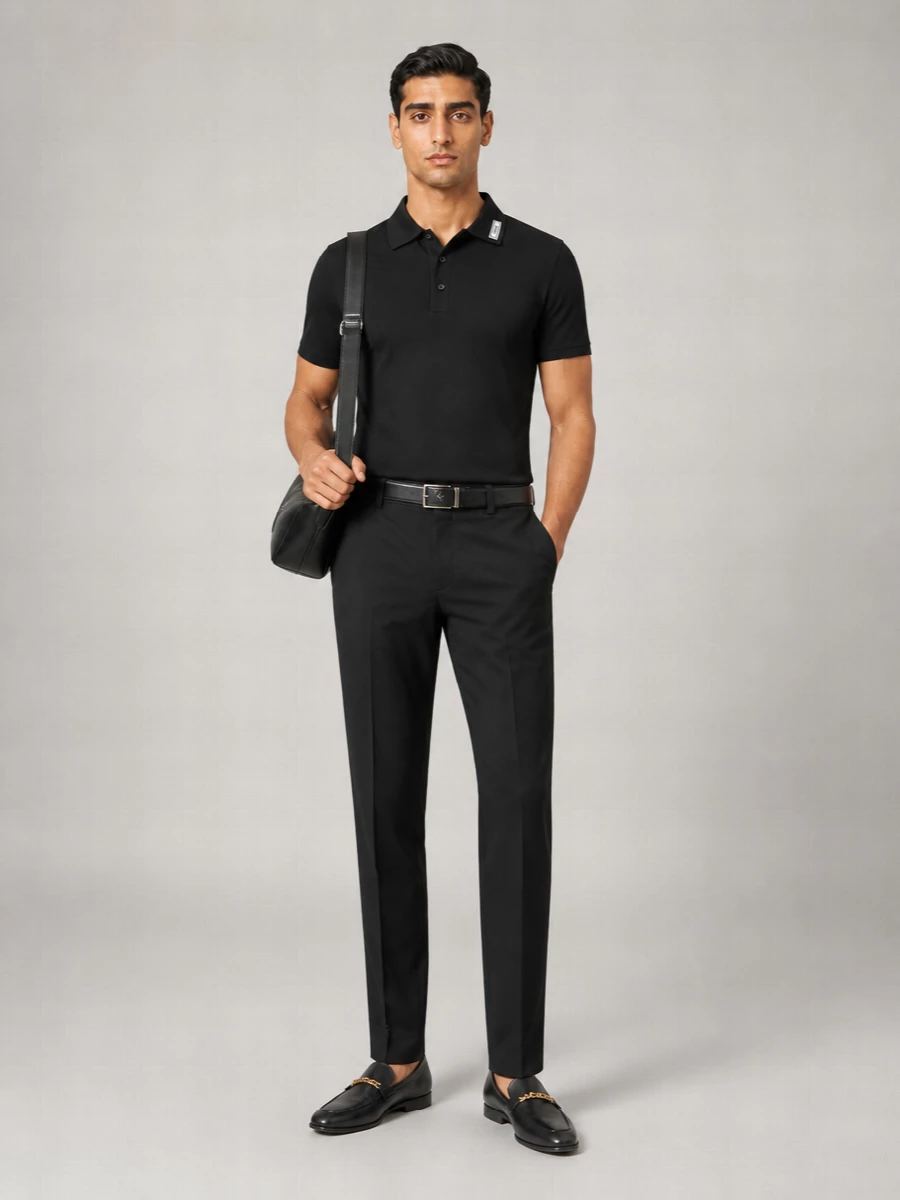 Versace Cotton Piqué Logo Short-Sleeve Polo Shirt