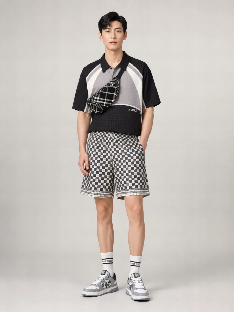 Amiri Silk Printed Bermuda Shorts